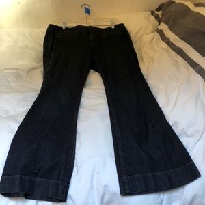 Bell bottom dark jeans